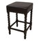 Contemporary Home Living 24" Brown Nailhead Trimmed Counter Stool with Barley Twist Legs